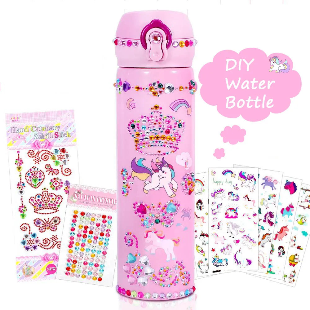 Unicorn Kids Water Bottle DIY Craft Kit