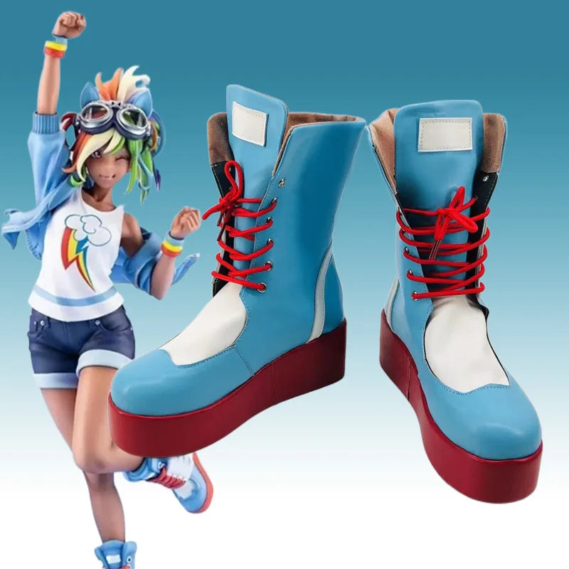 Rainbow Dash Cosplay Costume Boots