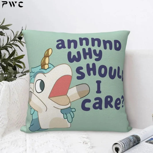 Blueys Unicorse Why Should I Care Square Pillow case