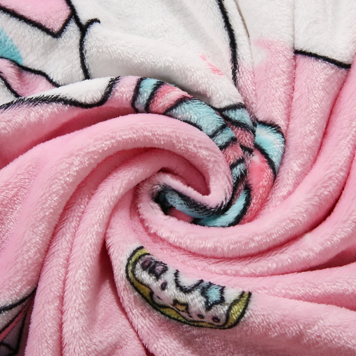 Kids Pink Unicorn Super Soft Throw Blanket