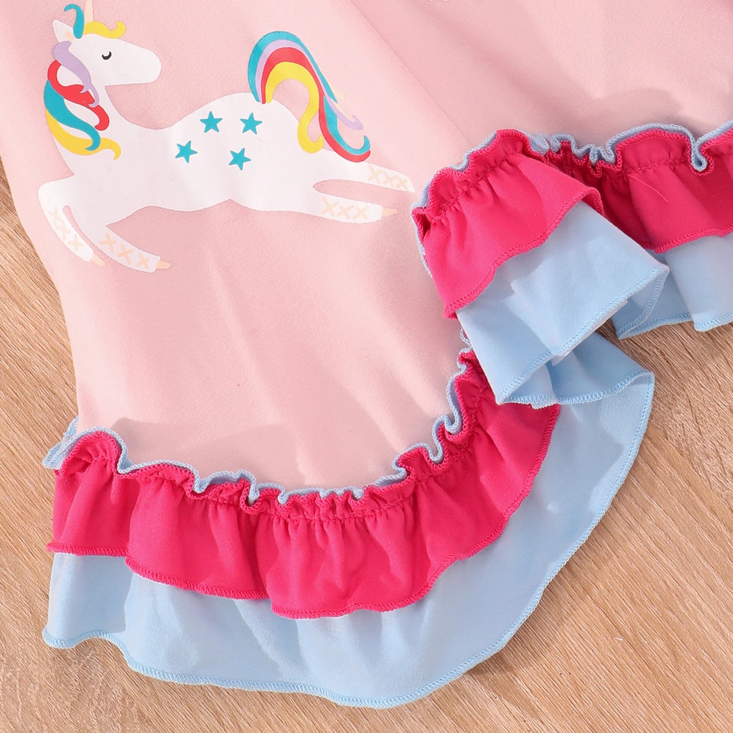 Unicorn Ruffle Trim Dress