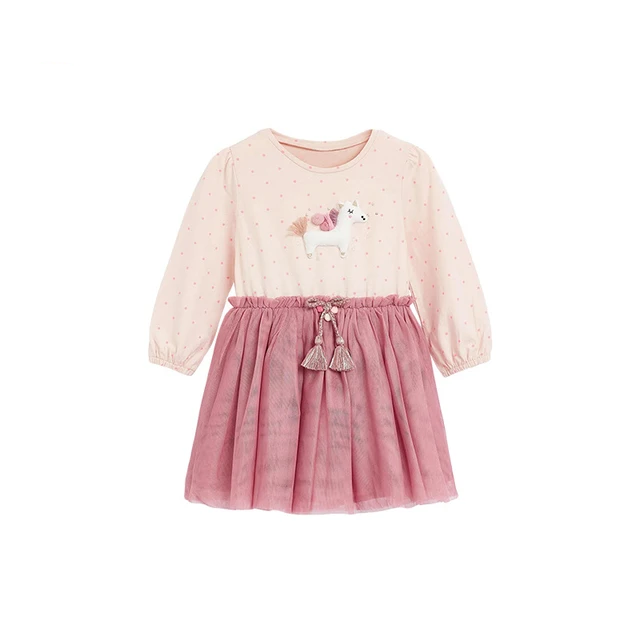 Baby Girls Unicorn Tassels Mesh Dress