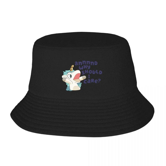 Blueys Unicorse Why Should I Care Bucket Hat