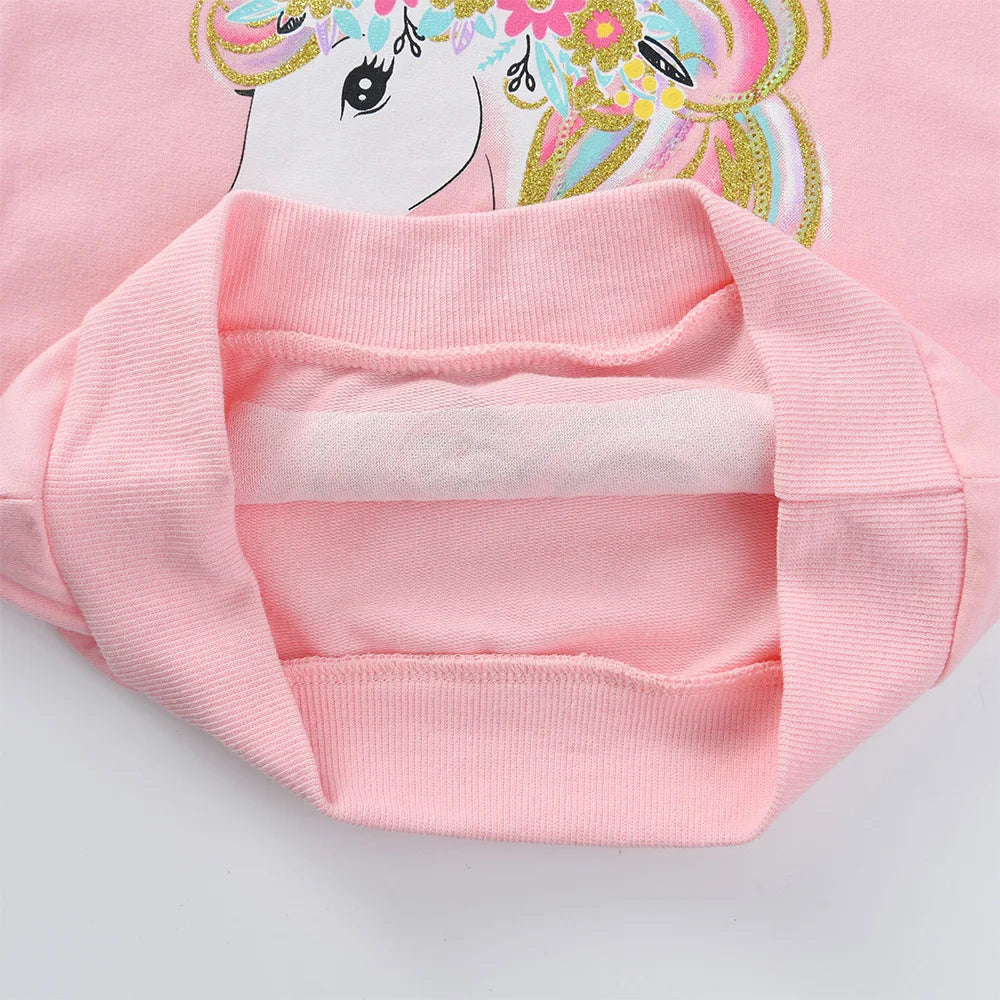 Girls Unicorn Pink Sweatshirt