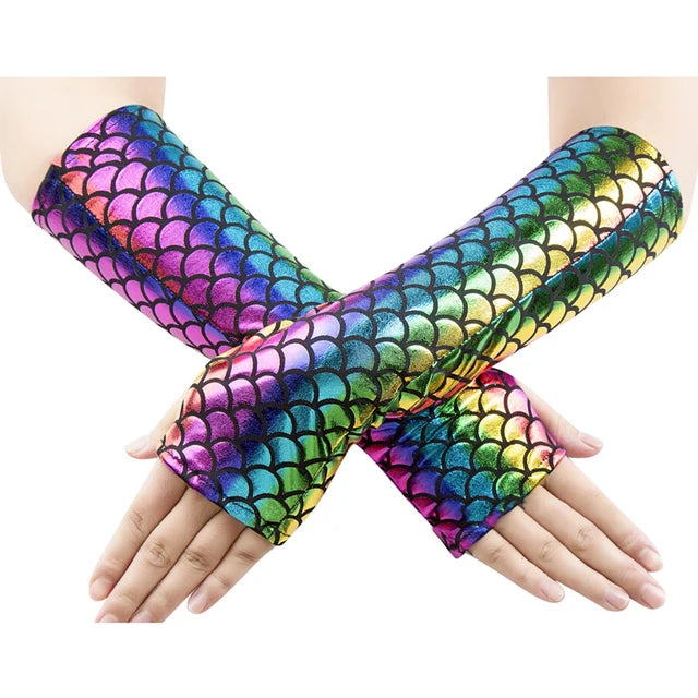 Women Mermaid Cosplay Gloves