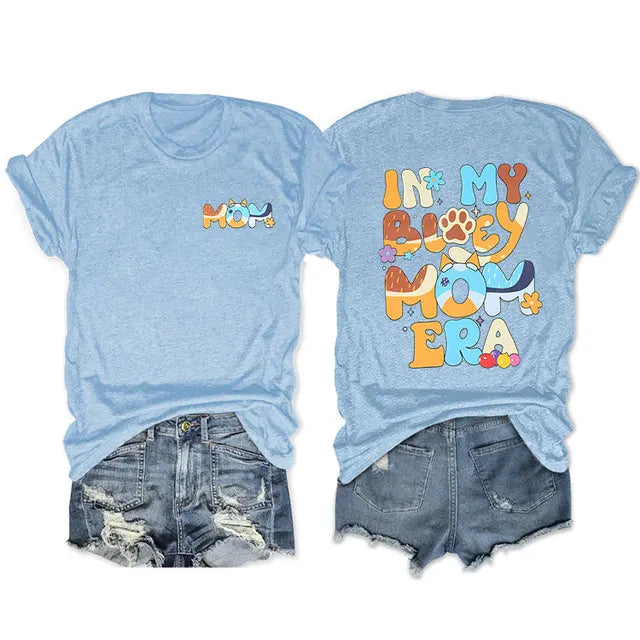 Bluey Mom Era Short Sleeved Shirt