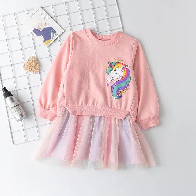 Unicorn Tulle Sweater Dress