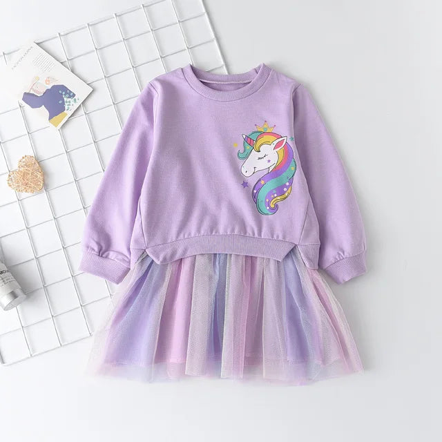 Unicorn Tulle Sweater Dress