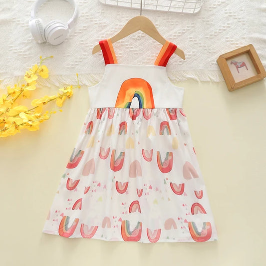 Kids Watercolor Rainbow Dress