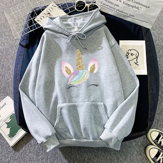 Women's Unicorn Print Hoodie