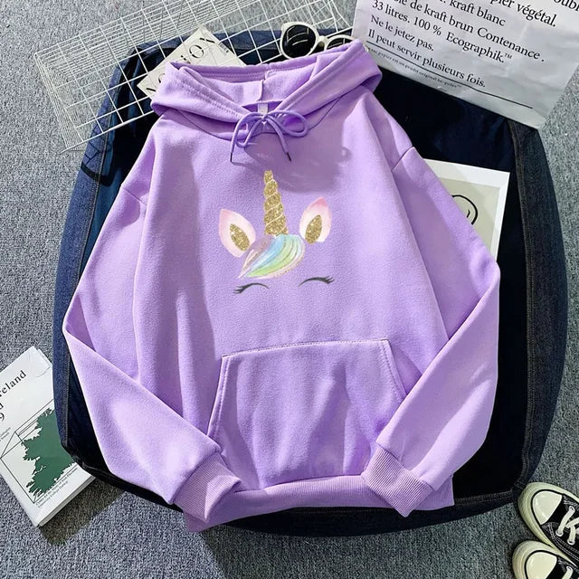 Women's Unicorn Print Hoodie