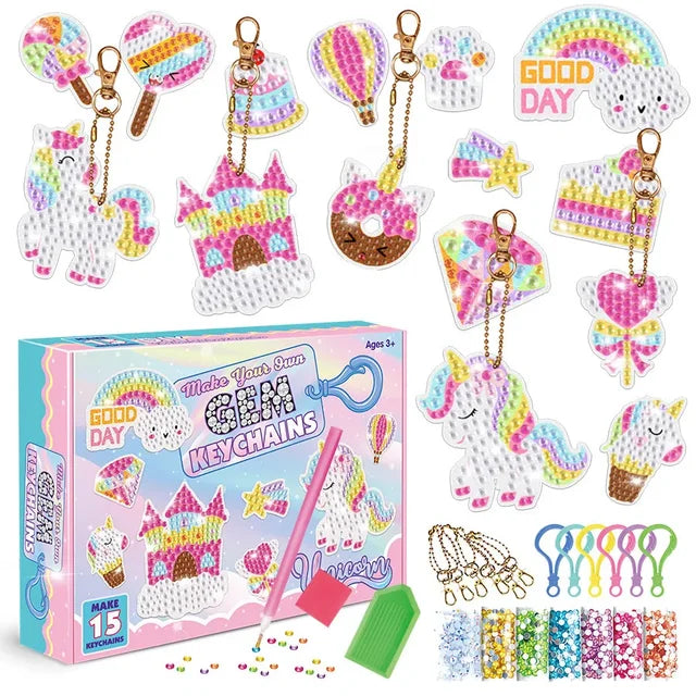 Unicorn Gem Keychain Painting Kit