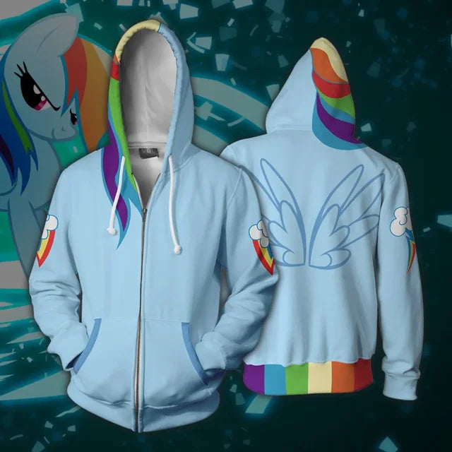 Rainbow Dash Cosplay Costume Hoodie