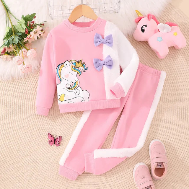 Girls Pink Unicorn Clothing Set