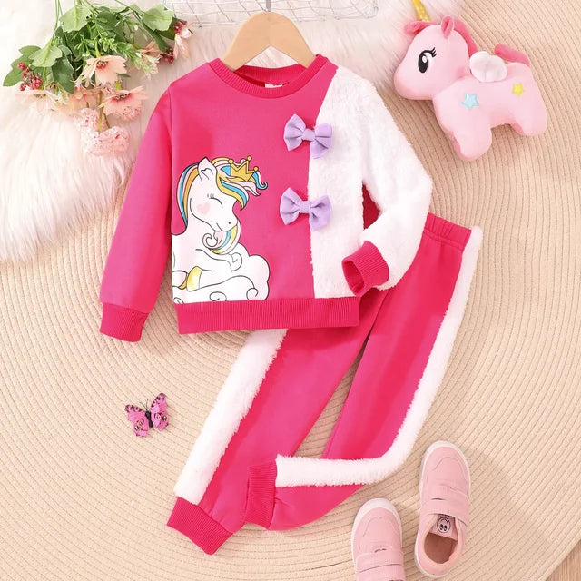 Girls Pink Unicorn Clothing Set