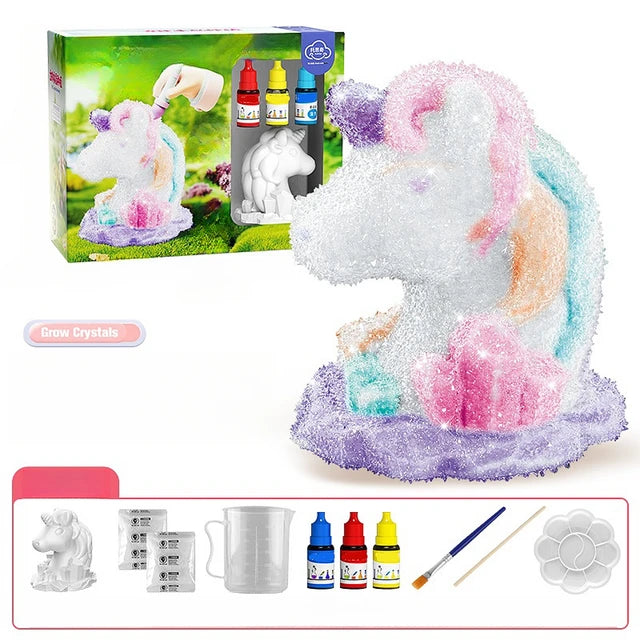 3D Unicorn Crystal Growing and Paint Craft Kit