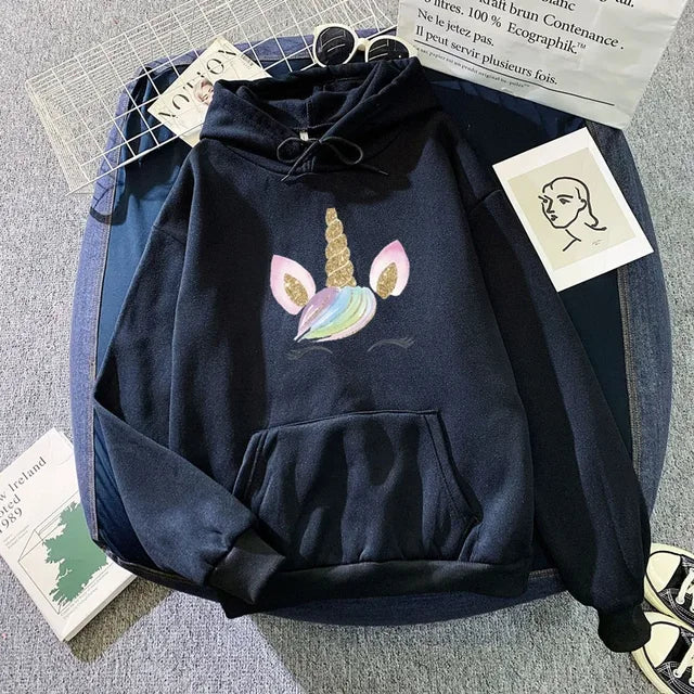 Women's Unicorn Print Hoodie