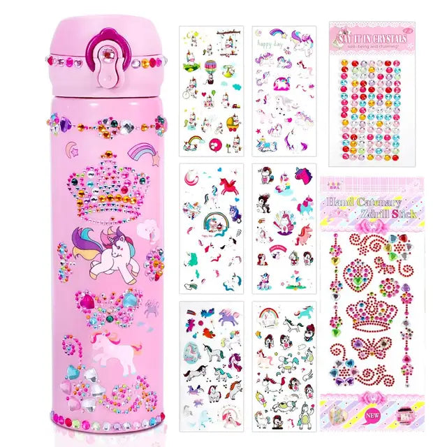 Unicorn Kids Water Bottle DIY Craft Kit