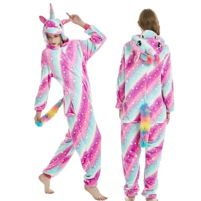 Adult Unicorn Onesie Glow in Dark pajamas and costumes