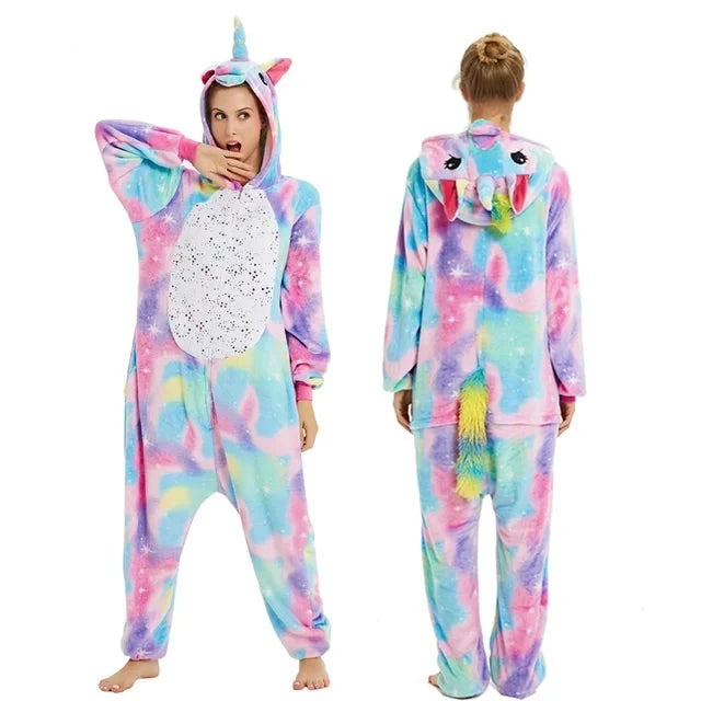 Adult Unicorn Onesie Glow in Dark pajamas and costumes