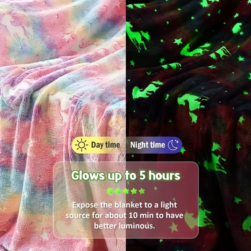 Glow In The Dark Unicorn Blanket