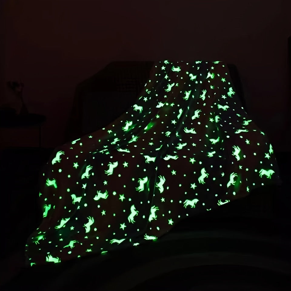 Glow In The Dark Unicorn Blanket