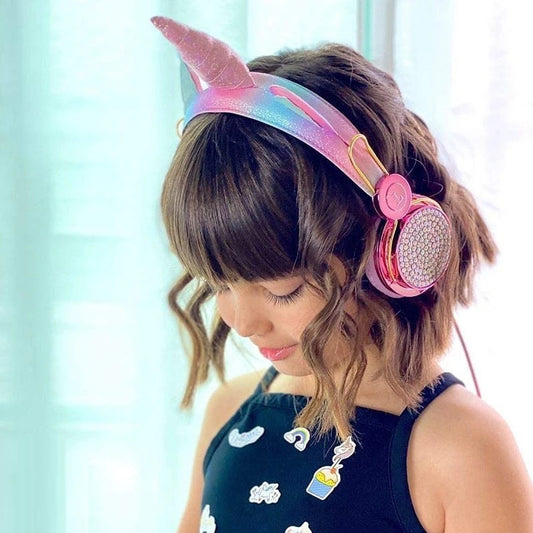 Rainbow Unicorn Wired Headphones