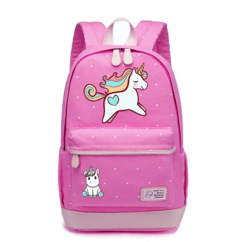 Leaping Unicorn Canvas Backpack