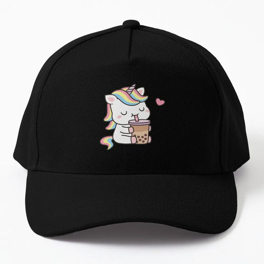 Unicorn with Boba Milk Tea Hat