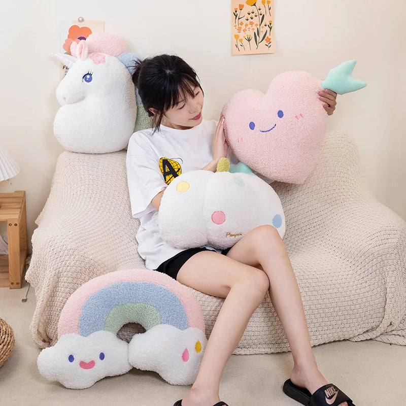 Cute Plush Unicorn Throw Pillows