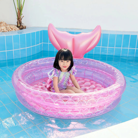 Inflatable Round Mermaid Swimming Pool