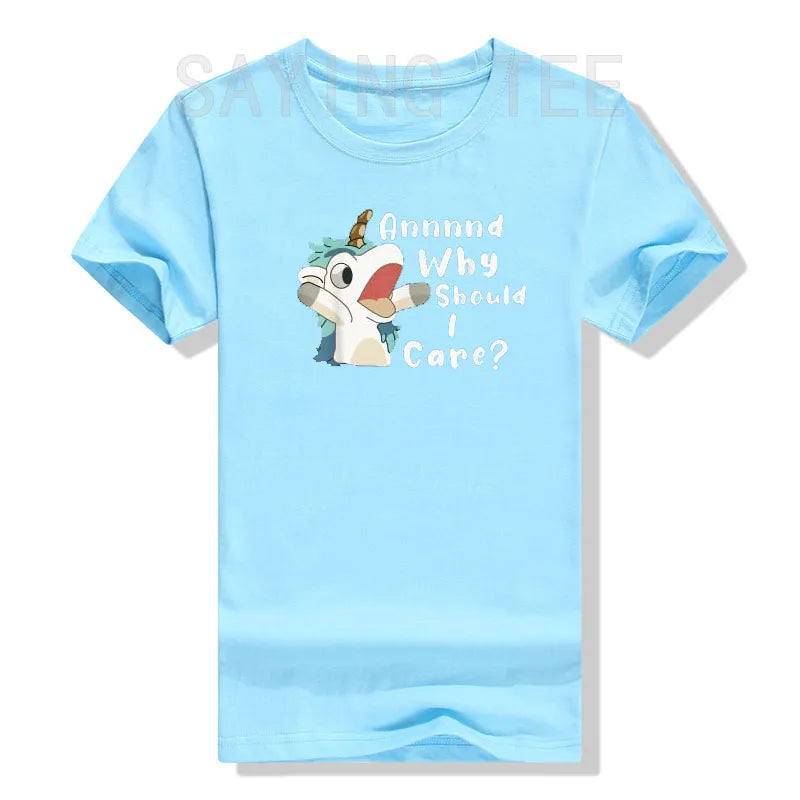 Funny Bluey Unicorn Puppet Shirt Kids and Adult Size