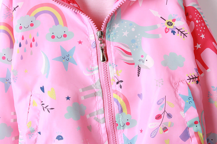 Rainbow Cloud Unicorn Windbreaker Jacket