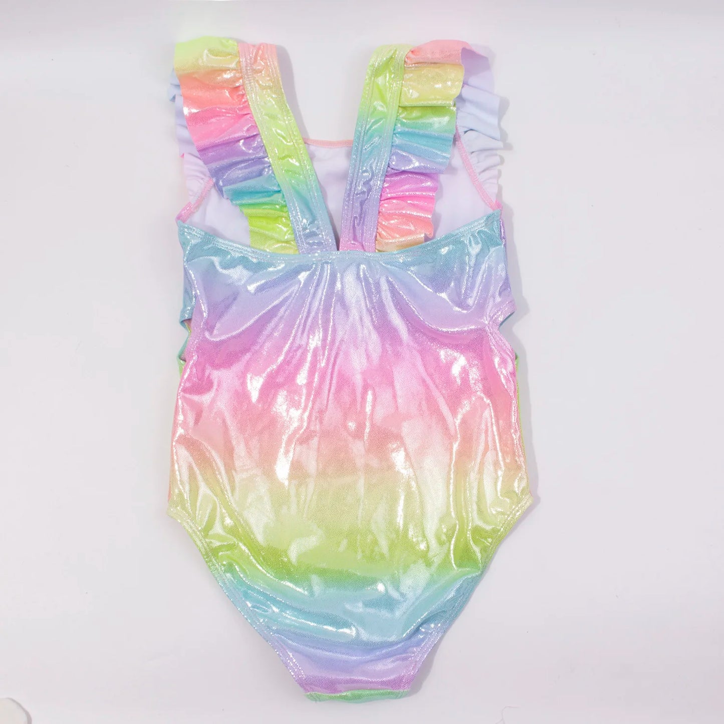 Girls One-Piece Unicorn and Rainbow Sequin Swimsuit
