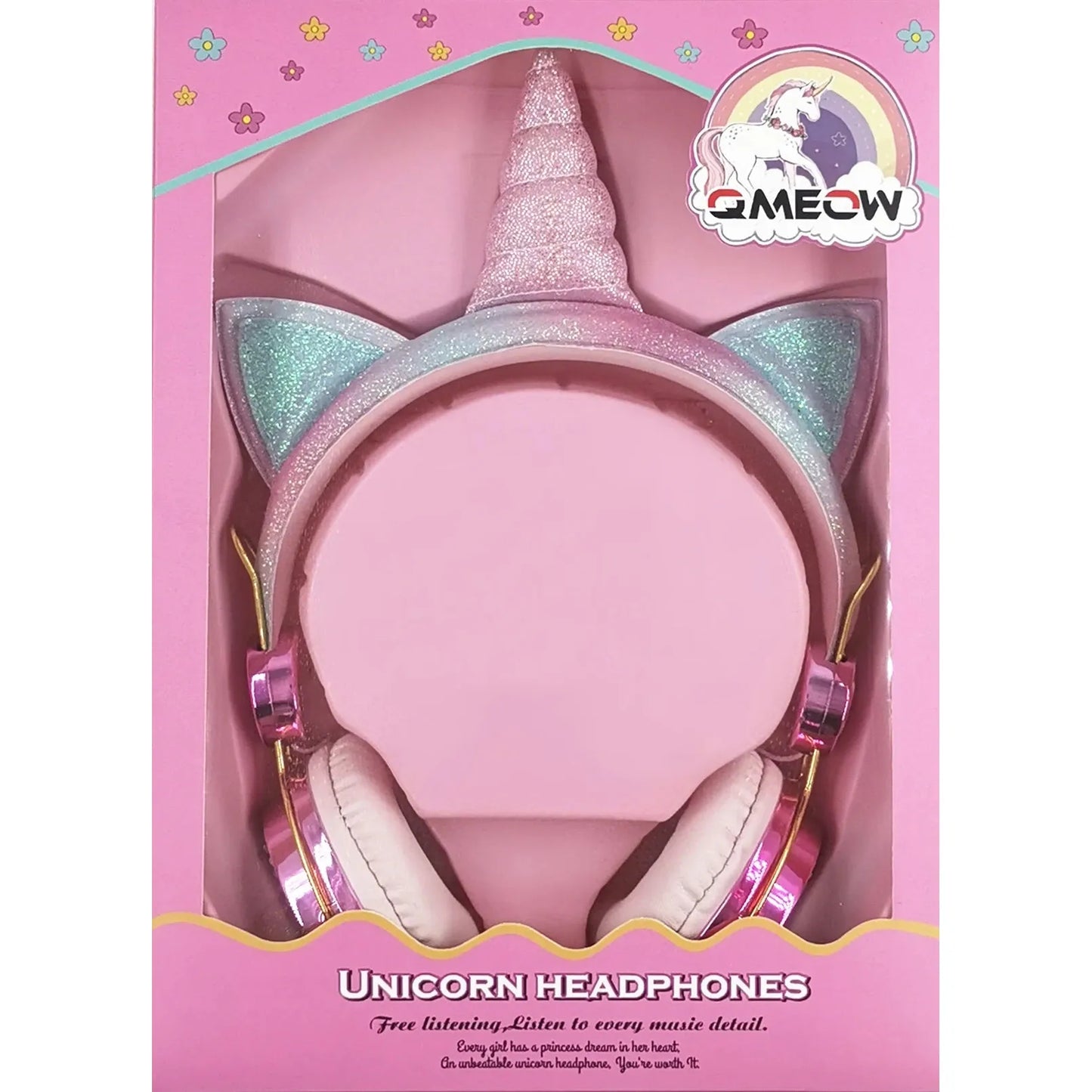 Rainbow Unicorn Wired Headphones