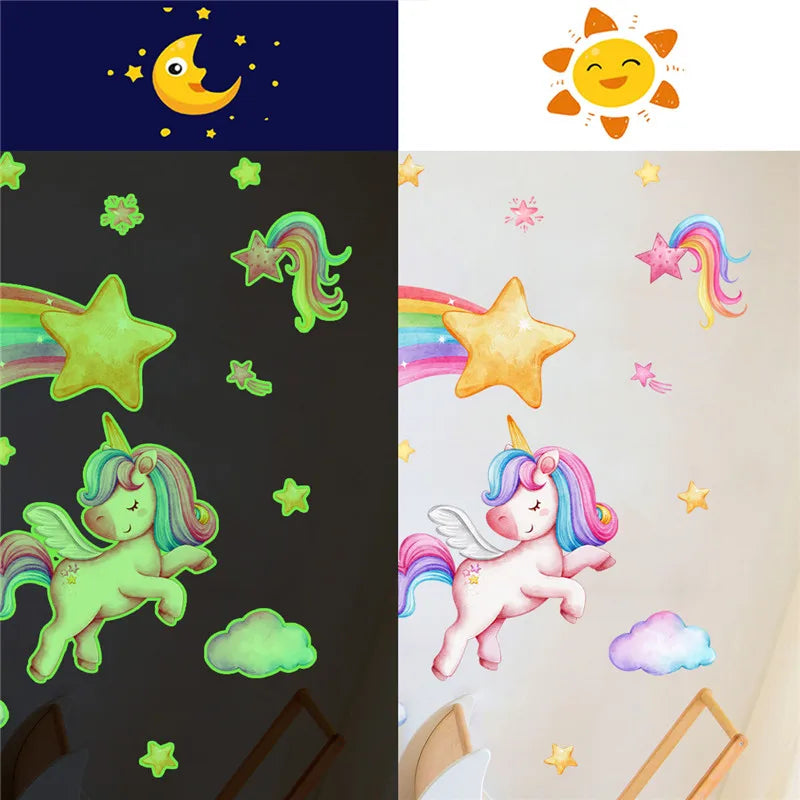 Shine In The Dark Unicorn Wall Stickers