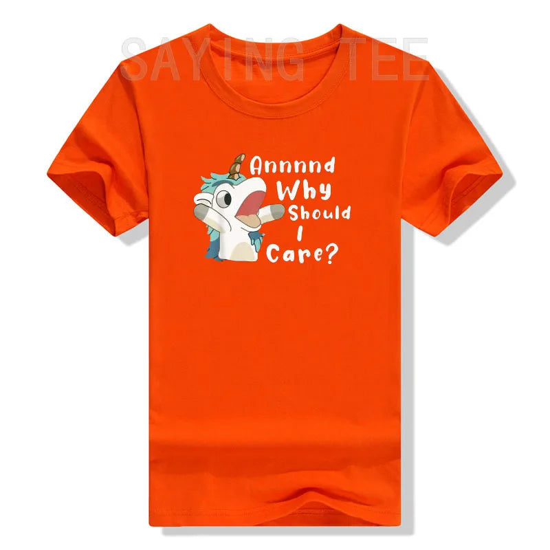 Funny Bluey Unicorn Puppet Shirt Kids and Adult Size