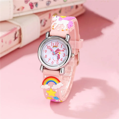 Cute Rubber strap Unicorn watch