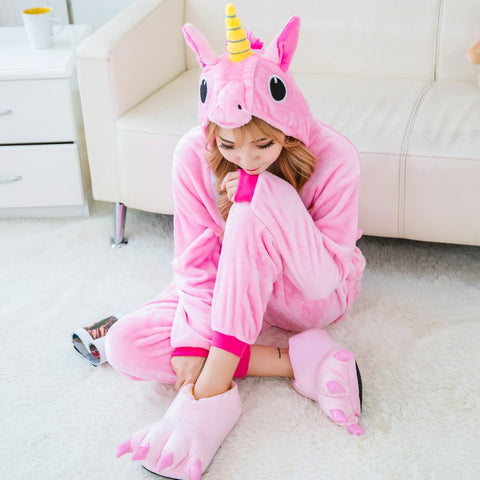 Adult Colored Unicorn Onesie Costume / Pajamas