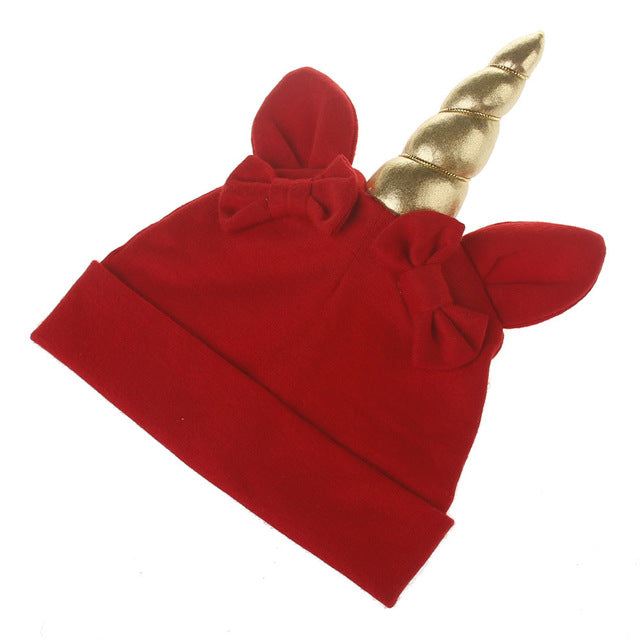 Red Baby Unicorn Winter Hat