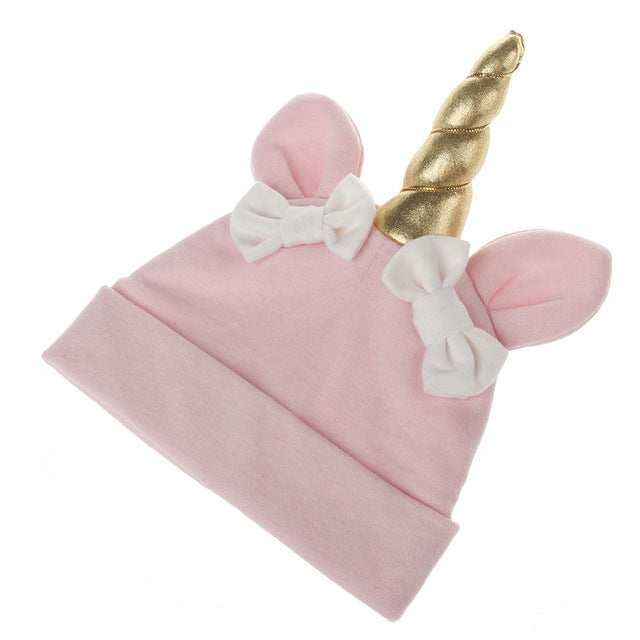 Pink Baby Unicorn Beanie Hat