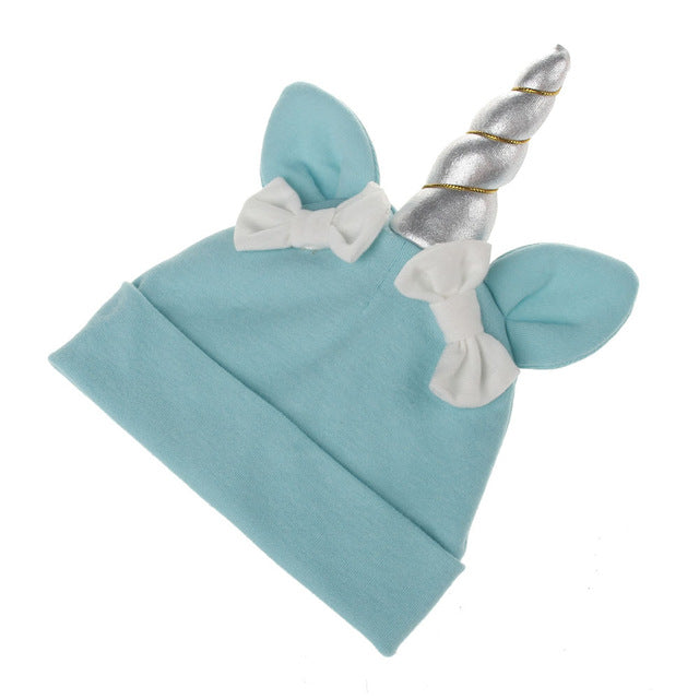 Blue Baby Unicorn Beanie Hat