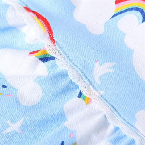 Rainbow Cloud Print Dress
