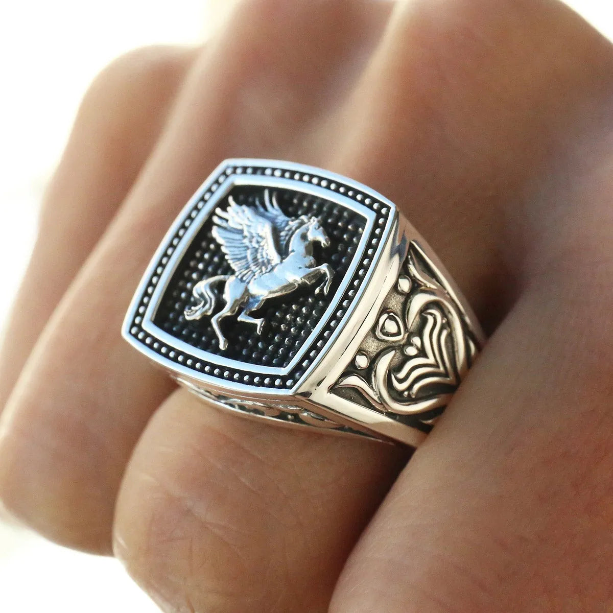 Antique Pegasus Signet Ring