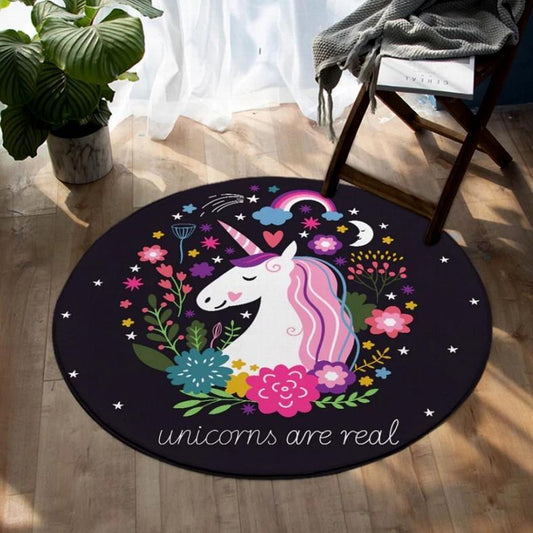 Unicorns Are Real Round Floor Mat Rug