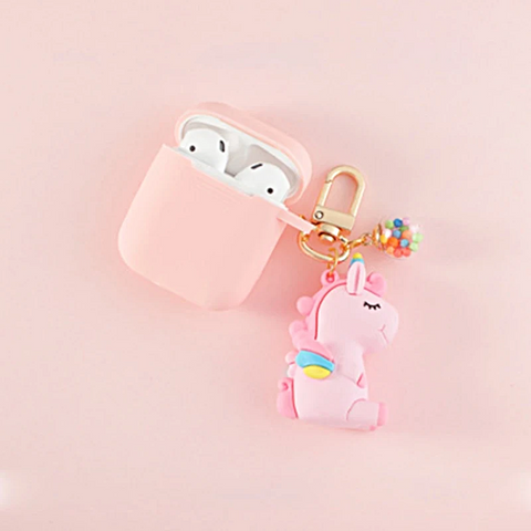 Dream Unicorn AirPods Silicone Case Cover with Keychain