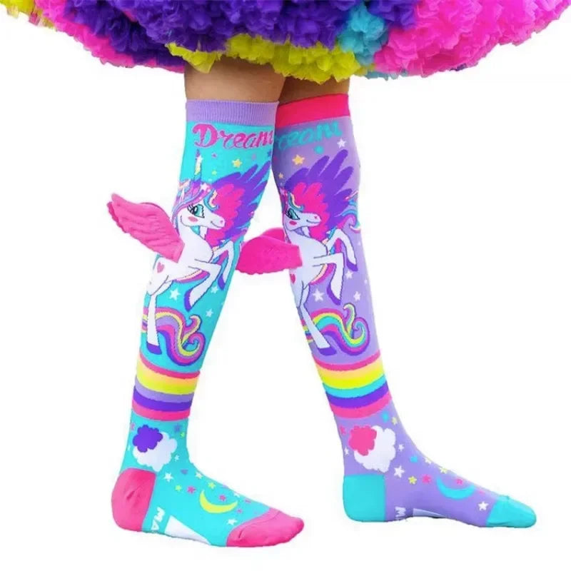 Colorful Unicorn Wings Socks