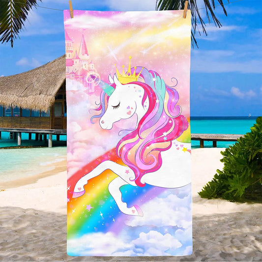 Unicorn Princess Beach Towel
