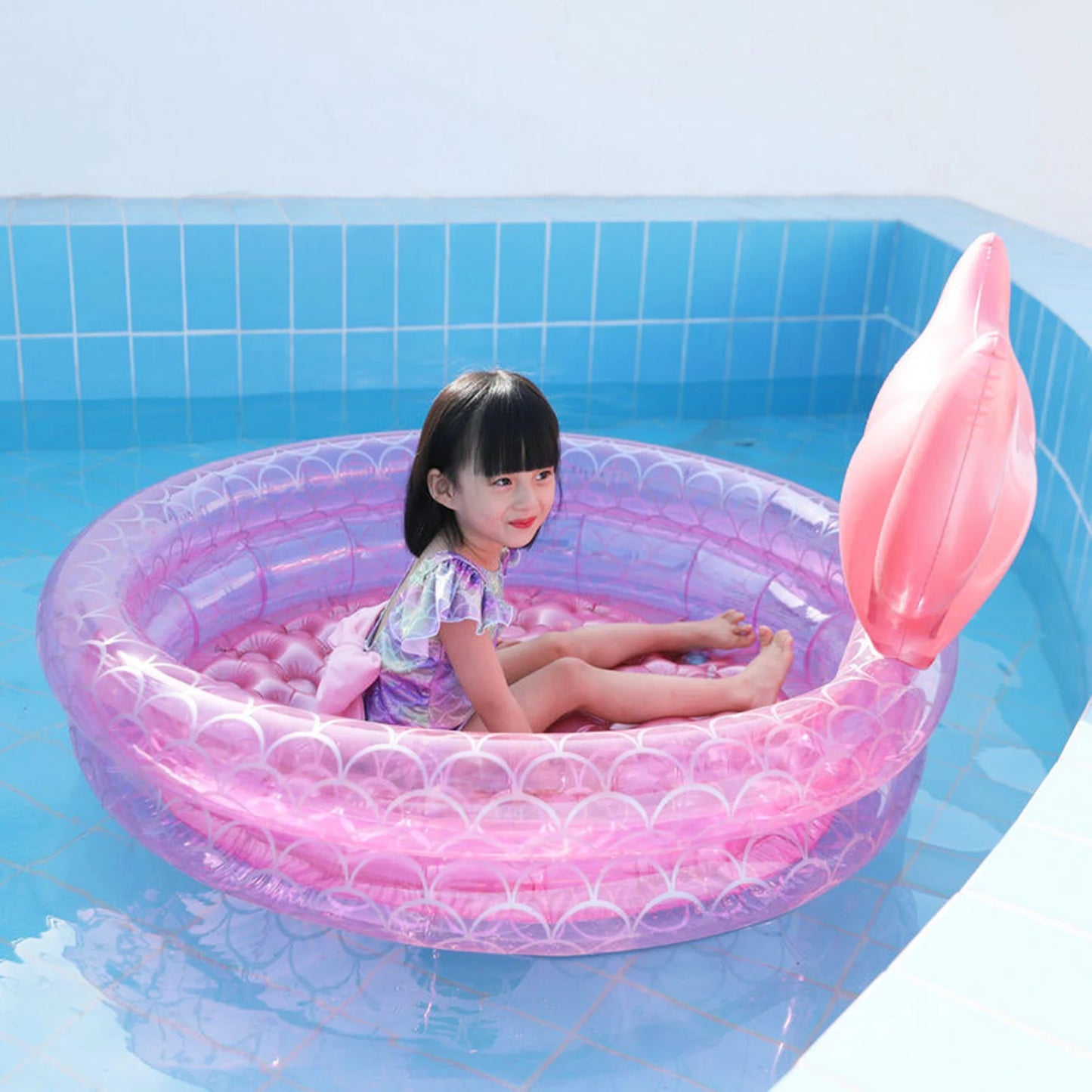 Inflatable Round Mermaid Swimming Pool