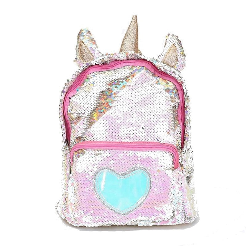 Glittery Unicorn Love Mini Sequins Backpack - 100 Unicorns